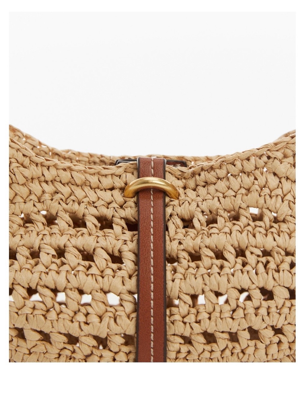 Mango Woven Straw Shoulder Bag in Natural - Picture 4 of 7